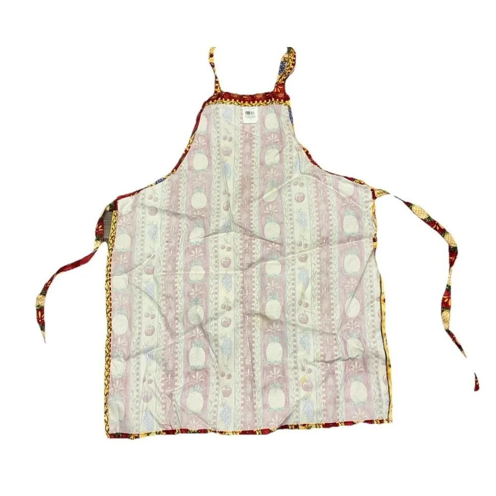 Kay Dee Designs Apron One Size Pineapples Fruit Hawaii Kalua USA‎ Vintage *spots
